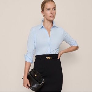Ann Taylor Perfect Shirt in Cloudless Day